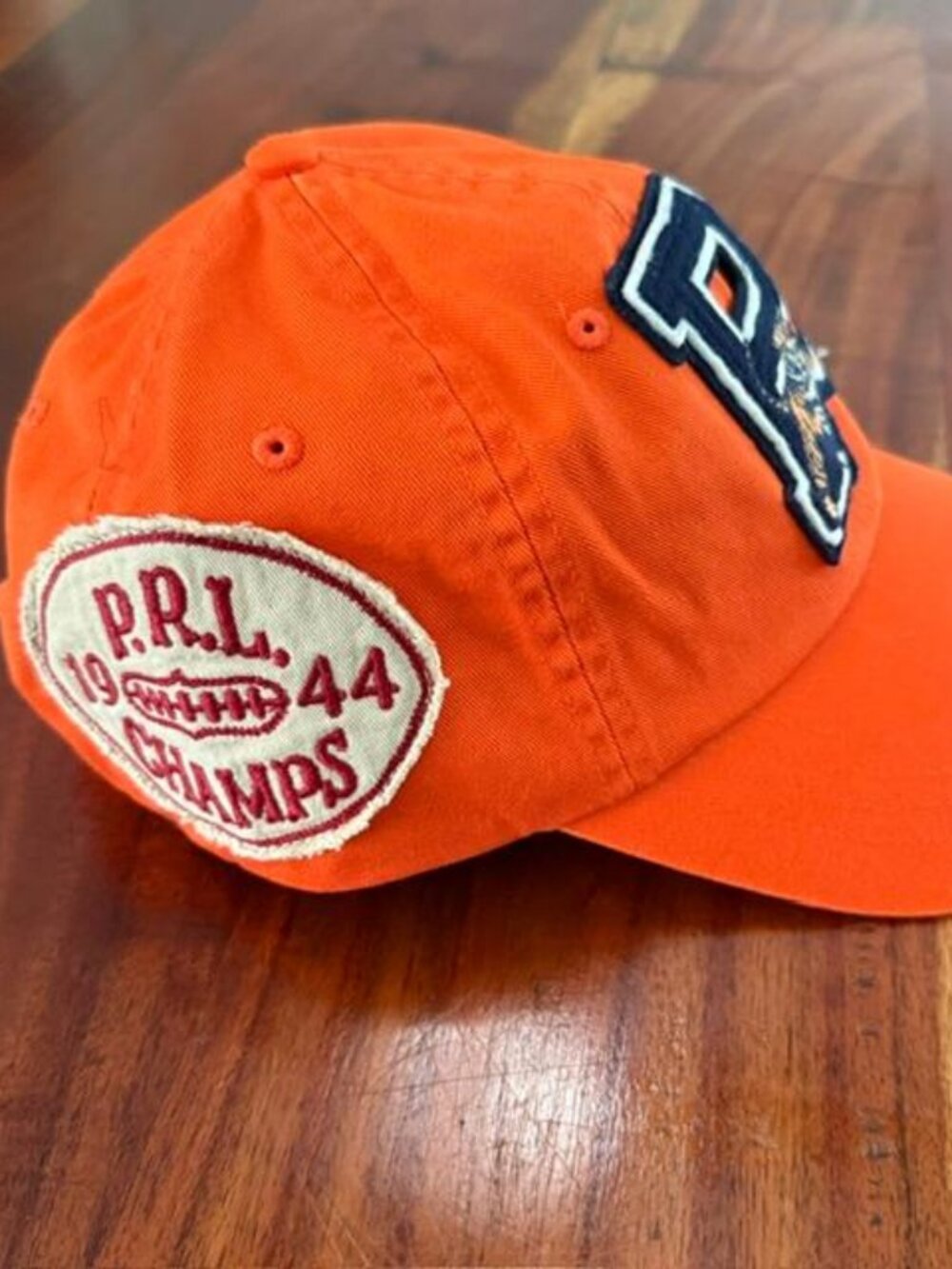 NWT POLO RALPH LAUREN 1 OF 1 ORANGE LETTERMAN P TIGER RLPC 67 FOOTBALL HAT CAP - Picture 5 of 10